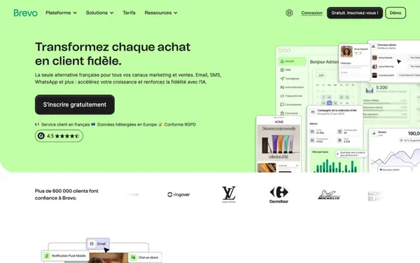 Publicité Brevo, plateforme marketing