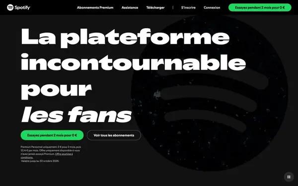 Publicité Spotify Premium