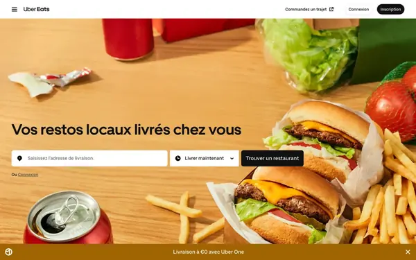 Publicité Uber Eats, service de livraison